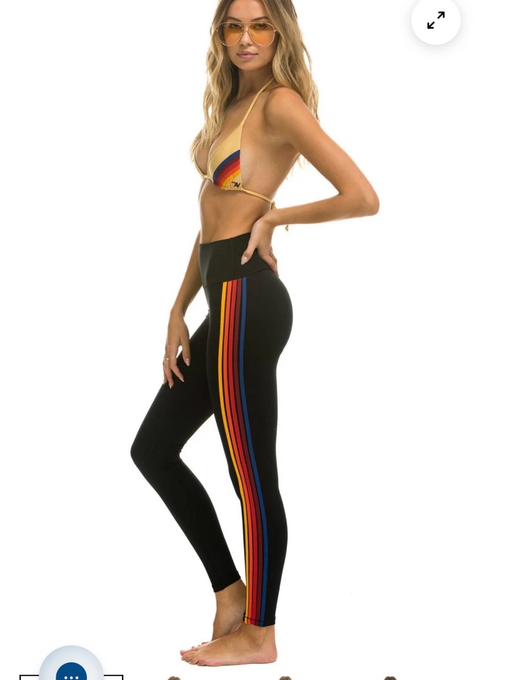 Aviator Nation Full Length 5 Stripe Legging
